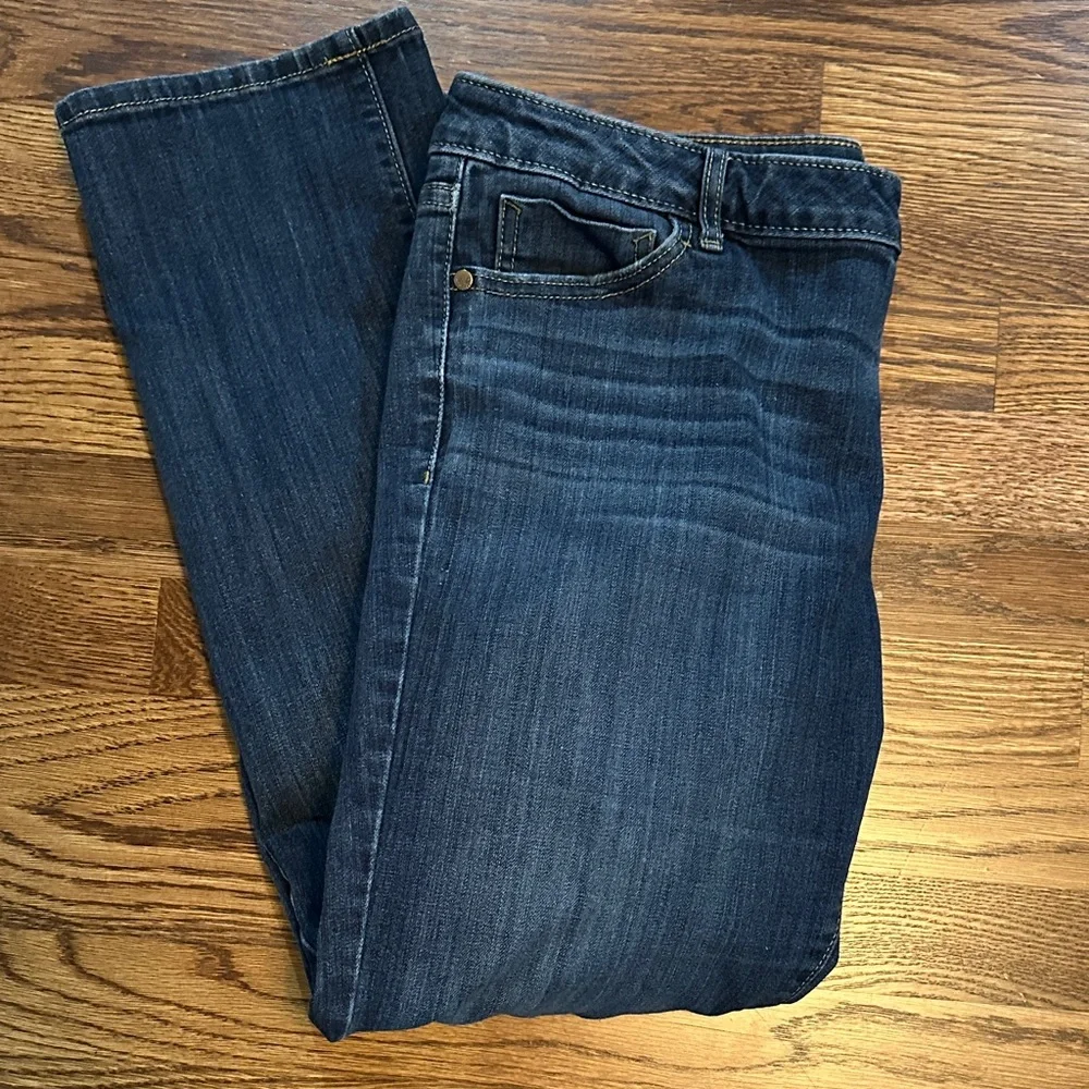 Simply Vera Vera Wang Dark Blue Straight Leg Jeans - Picture 4 of 5